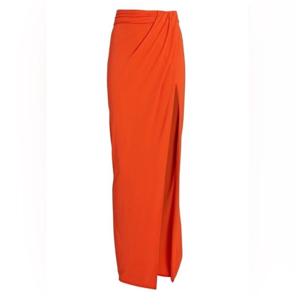 Ronny Kobo Orange Skirt with high slit